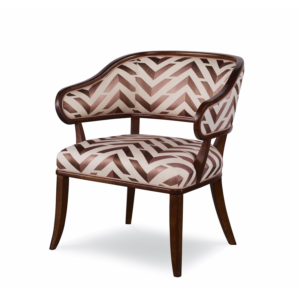 curvy side chair, front | interior design furniture | Charleston Interior Designer