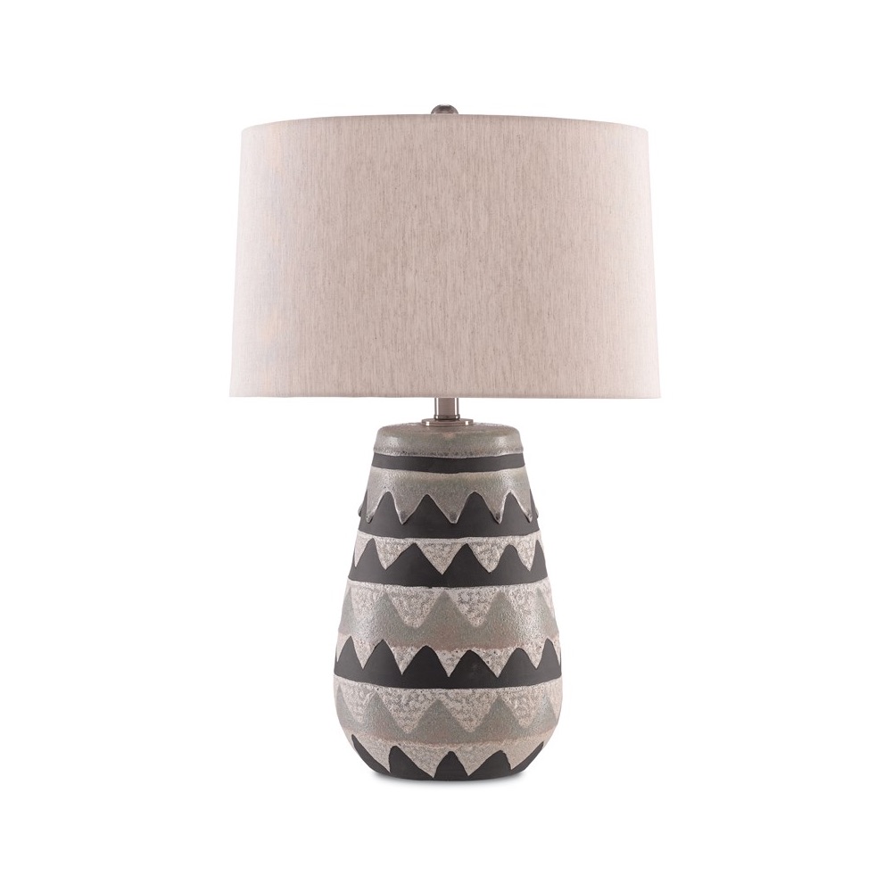 glazed triangles lamp, off | interior design lighting | Charleston Interior Designer