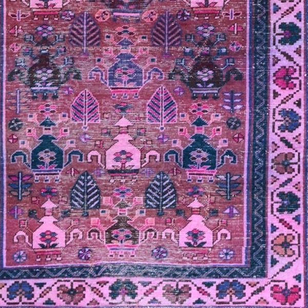 Vintage Persian - Pink 4.6x9 corner | interior design rugs | Charleston Interior Designer