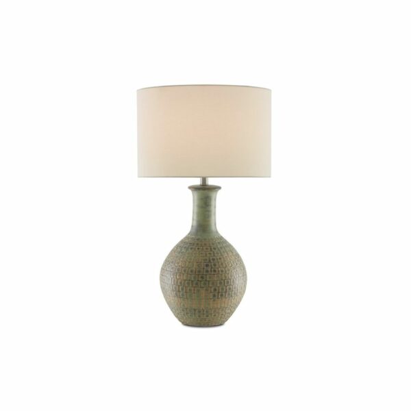 stamped moss lamp, on | interior design lighting | Charleston Interior Designer